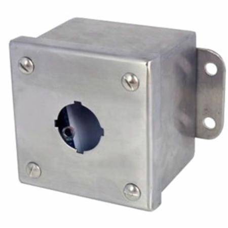 EATON 10250TN33 1-Element Heavy Duty Oiltight/Watertight Pushbutton Enclosure, 5.7 in L x 3.8 in W x 4.1 in D, NEMA 4/4X/12 NEMA Rating, 304 Stainless Steel