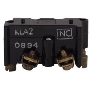 EATON E30KLA2 E30 Multi-Function Square Standard Contact Block, 30.5 mm, 1NC Contact, 600 VAC/250 VDC Contact, Black