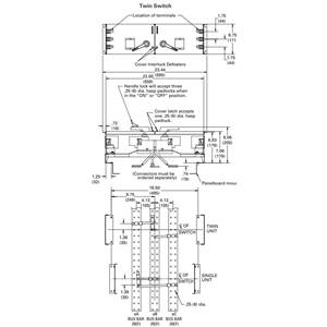EATON FDPWS363R Type FDPW Fused Panelboard Switch, 600 VAC, 100 A, 30 hp, 60 hp, 75 hp, TPST Contact, 3 Poles