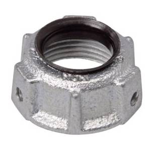 Crouse-Hinds H1033 Throat Conduit Bushing, 1 in Trade, Malleable Iron, Zinc Plated