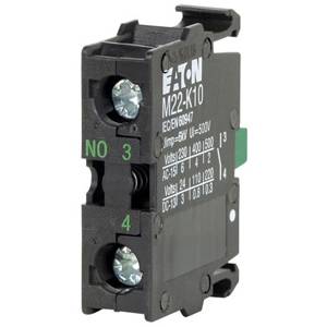 EATON M22-K01 Contact Block, 22.5 mm, 1NC Contact, 6 A at 240 VAC Contact, Momentary Action, Black