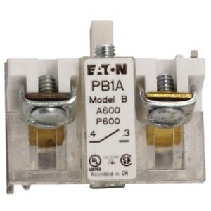 EATON PB1A M22 Modular Standard Contact Block, 22.5 mm, 1NO Contact, Silver Contact, Clear