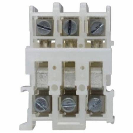 EATON TBAP NEMA Modular Standard Terminal Block, 600 V, 40 A, 22 to 8 AWG Wire, 3 Poles, TBA Rail Mount