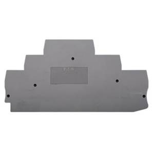 EATON XBACPT25K End Cover, For Use With XB Series XBPTK25/XBPTK25PV Spring Cage Connection Triple Level Block, Gray