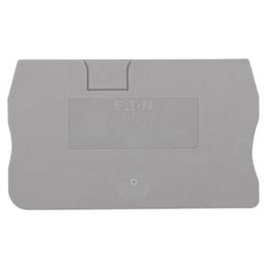 EATON XBACPT25 End Cover, For Use With XB Series XBPT25/XBPT25PE Spring Cage Connection Single Level Terminal/Ground Block, Gray