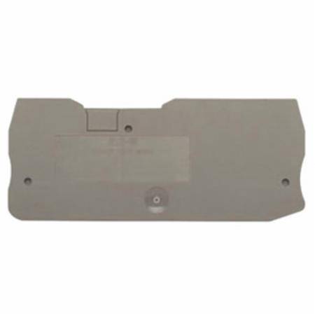 EATON XBACQT15D12 End Cover, For Use With XB Series XBQT15D12/XBQT15D12PE/XBQT15MT/XBQT15TG IDC Terminal/Ground Block, Gray