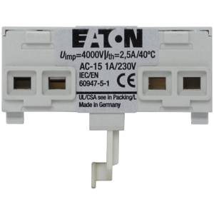 EATON XTPAXFA11 2-Pole Auxiliary Contact, 440 VAC, 250 VDC, 2 A, 2 Contacts