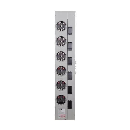 EATON 1MM612R 6-Meter Multiple Metering Meter Stack Module With Ring Style Cover, 120/240 VAC, 125 A, 1 Phase, 3 Wires