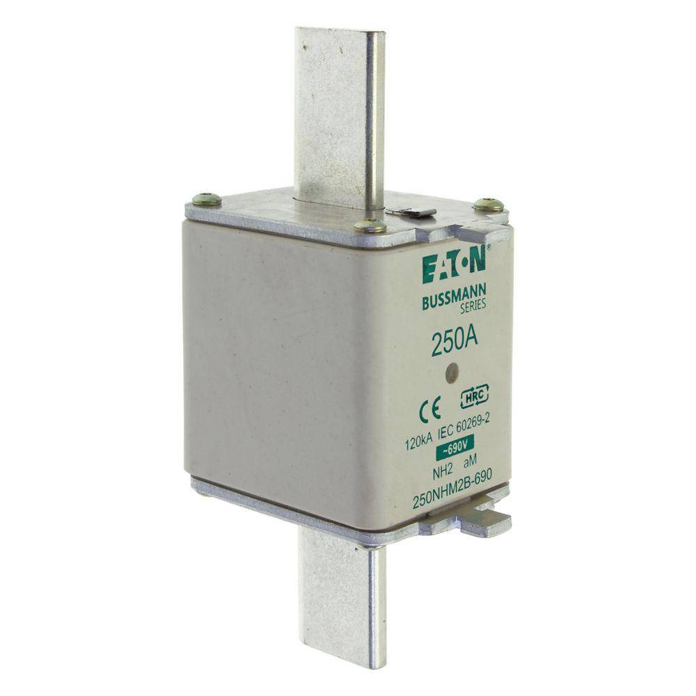 EATON 250nhm2b-690 Low Voltage Fuse, 690 V, 250 A, For Use With SD2-D Single Pole NH Fuse Base, Ceramic