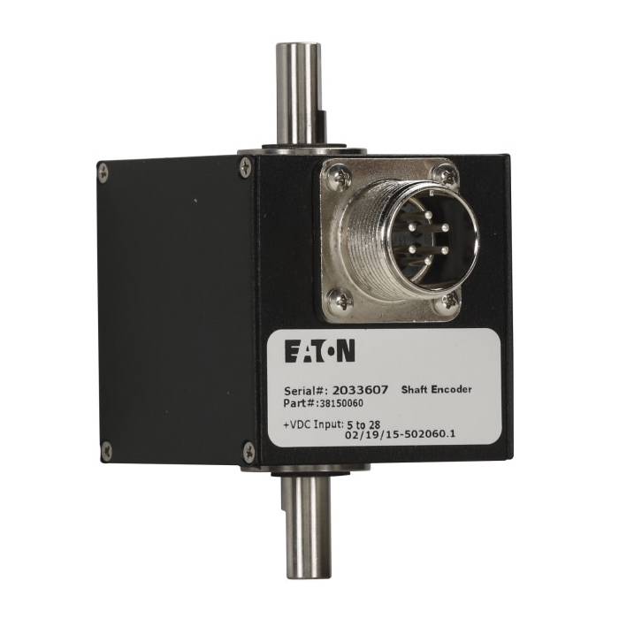 EATON 38150060 1-Channel Cube Shaft Encoder, For Use With PLC and Counter, 60 Pulse per Revolution, Aluminum, Black Oxide