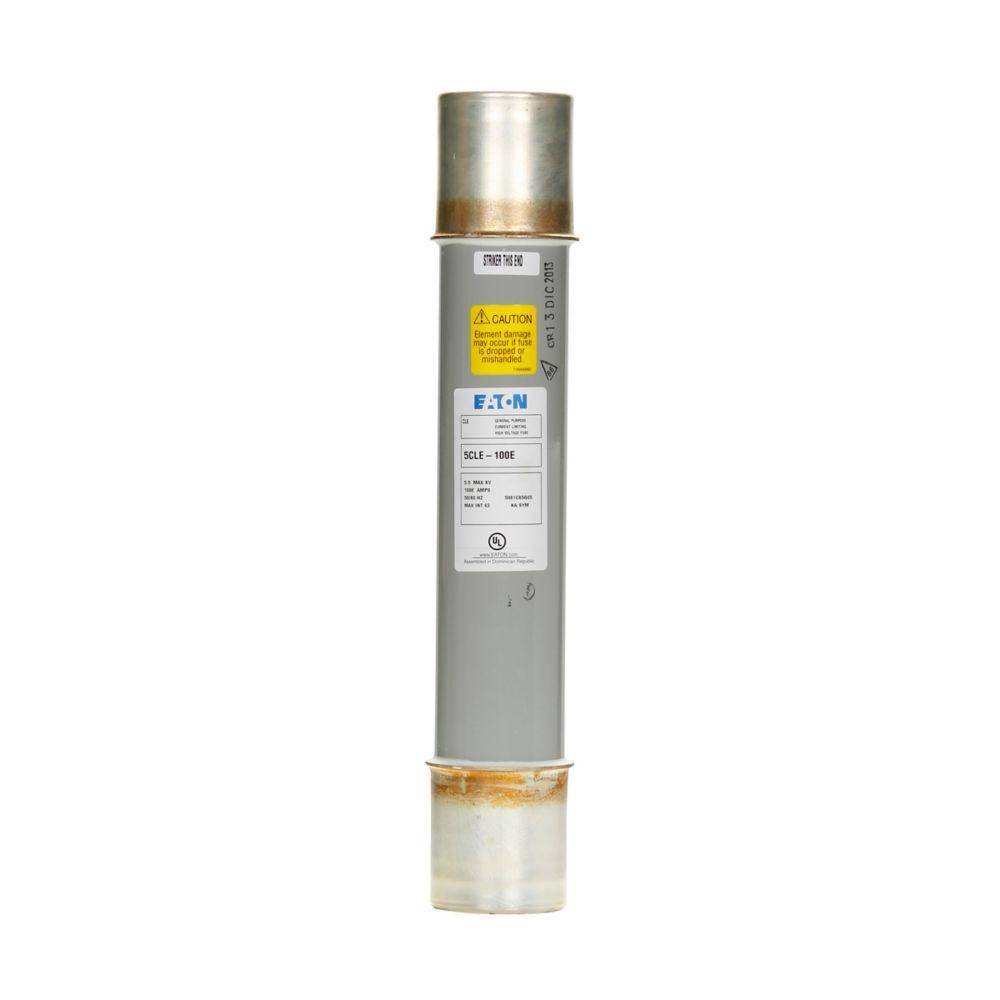 EATON Bussmann 5CLE-100E CLE Helix Medium Voltage Single Barrel Current-Limiting Fuse, 100 A, 5.5 kV, 63 kA Interrupt, Class E