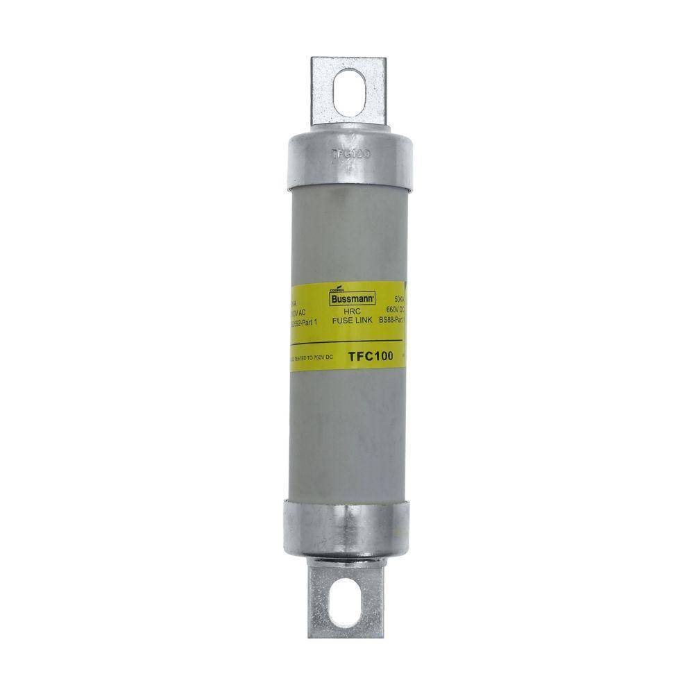 EATON A06TFC100 Low Voltage Fuse Link, 1500 VAC, 100 A, For Use With Class gL/gG Fuses