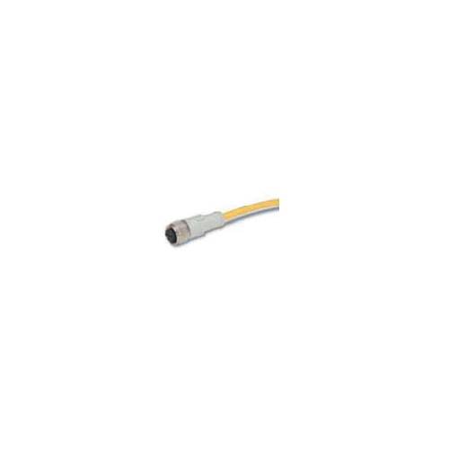EATON CSDS4A4CFR.5 Global Plus 4-Wire Single End Connector Cable, M12x1 4-Pin Micro-Style Straight Female Connector, 5 m L Cable