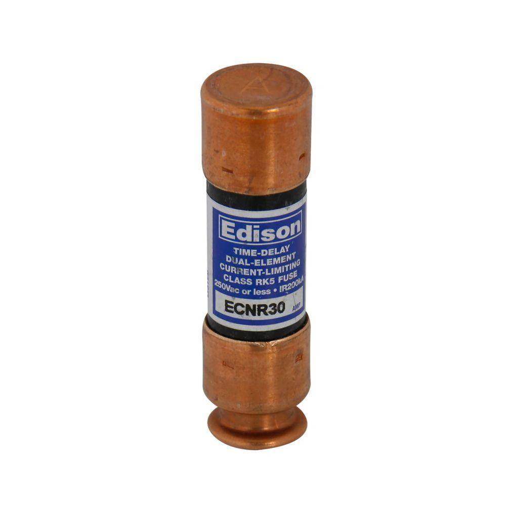 EATON Edison ECNR10 Current Limiting Time Delay Fuse, 10 A, 250 VAC/125 VDC, 200 kA Interrupt, Class: RK5, Cartridge Body