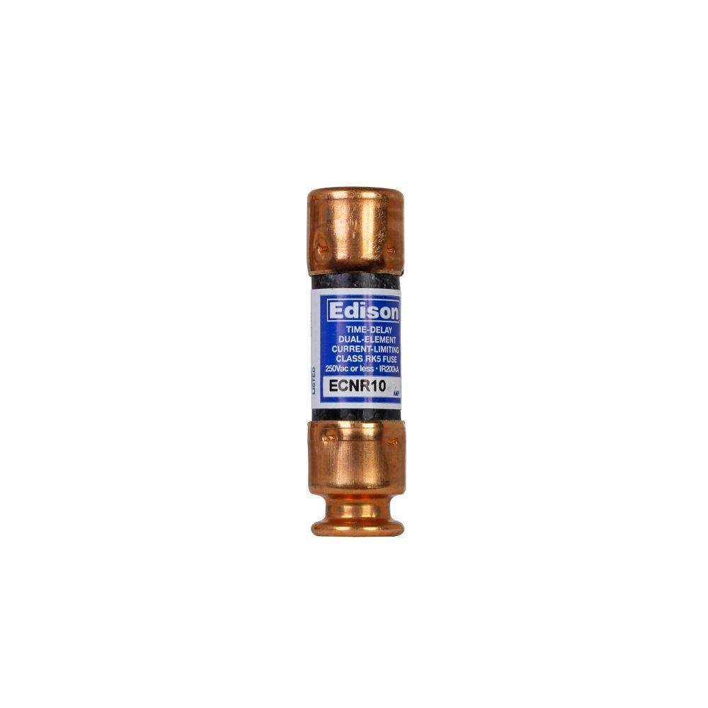 EATON Edison ECNR10 Current Limiting Time Delay Fuse, 10 A, 250 VAC/125 VDC, 200 kA Interrupt, Class: RK5, Cartridge Body