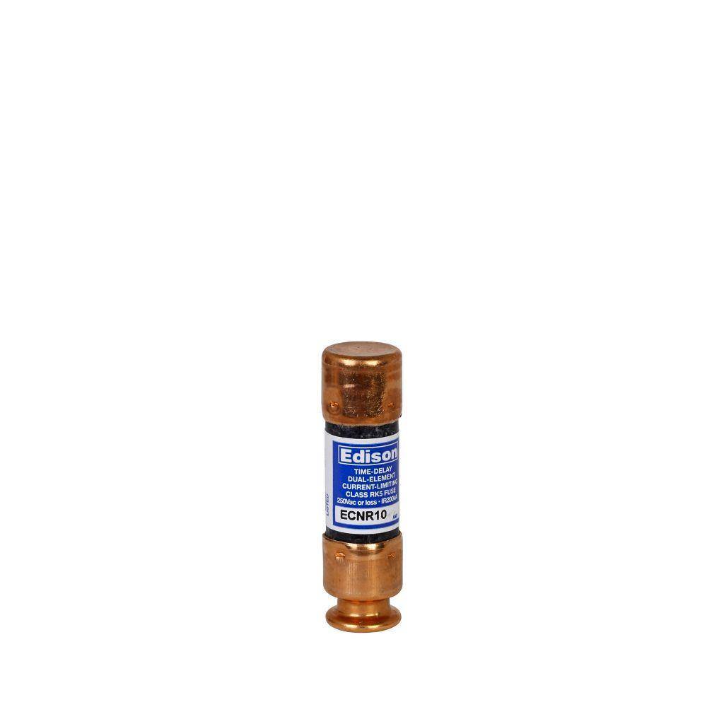 EATON Edison ECNR10 Current Limiting Time Delay Fuse, 10 A, 250 VAC/125 VDC, 200 kA Interrupt, Class: RK5, Cartridge Body