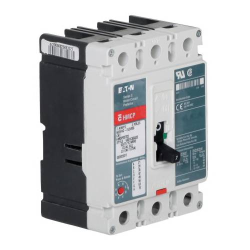 EATON HMCP100L3C C Series Type HMCP Motor Circuit Protector, 600 VAC, 250 VDC, 100 A, 3 Poles, Magnetic Trip