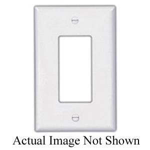 EATON Arrow Hart® PJ264W Mid-Sized Decorator Wallplate, 4 Gangs, 4.87 in H x 8.56 in W, Polycarbonate/Thermoplastic, White