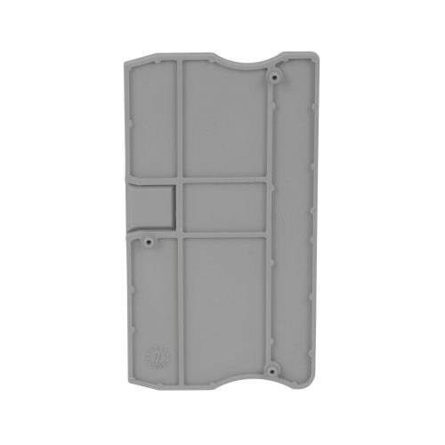 EATON XBACPT16 End Cover, For Use With XB Series XBPT16/XBPT16PE Spring Cage Connection Single Level Through-Feed Terminal/Ground Block, Gray