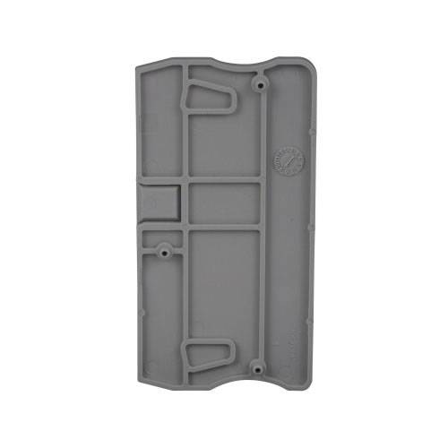 EATON XBACPT6 End Cover, For Use With XB Series XBPT6/XBPT6PE Spring Cage Connection Single Level Through-Feed Terminal/Ground Block, Gray