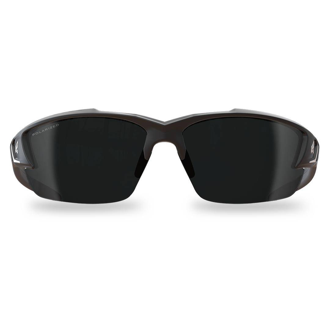 EDGE® TSDK216-G2 Khor G2 Polarized Safety Glasses, Anti-Scratch, Smoke Lens, Half Framed/Wraparound Frame, Black, Nylon Frame, Polycarbonate Lens, CSA Z94.3-15, ANSI/ISEA Z87.1+2015, MCEPS GL-PD 10-12