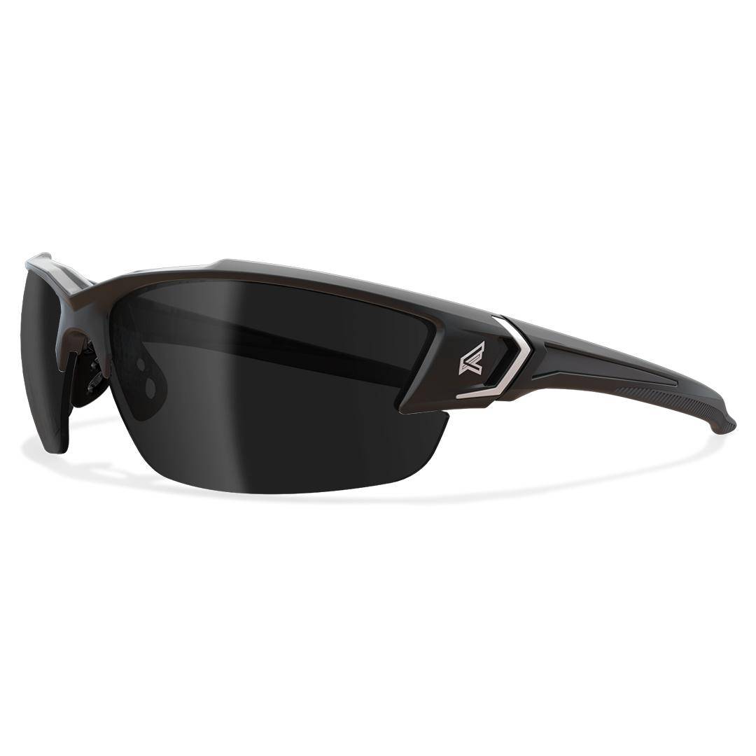 EDGE® TSDK216-G2 Khor G2 Polarized Safety Glasses, Anti-Scratch, Smoke Lens, Half Framed/Wraparound Frame, Black, Nylon Frame, Polycarbonate Lens, CSA Z94.3-15, ANSI/ISEA Z87.1+2015, MCEPS GL-PD 10-12