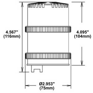 120 VAC, Edwards Signaling 270MDA120AB StackLight™ Stack Light Sounder Module, Black, Polycarbonate, Magnetodynamic