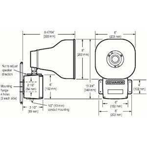 120 VAC, Edwards Signaling 5530M-120N5 Adaptatone Multi-Tone Signaling Device, 55 Tone Capacity, 1 Selectable Tone