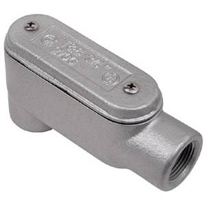 T&B® BlueKote® LB27CG-TB Type LB Pre-Assembled Conduit Body With Cover, Gasket, 3/4 in Hub, Form 7 Form, 6.6 cu-in Capacity, Gray Iron, Epoxy Powder Coated/Zinc Plated