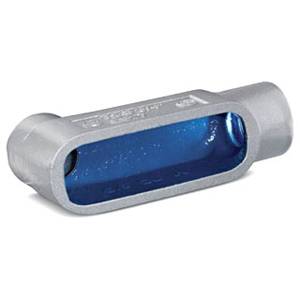 T&B® BlueKote® LB37 Type LB Conduit Body, 1 in Hub, Form 7 Form, 10.6 cu-in Capacity, Gray Iron, Epoxy Powder Coated/Zinc Plated