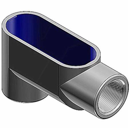 T&B® BlueKote® LB37 Type LB Conduit Body, 1 in Hub, Form 7 Form, 10.6 cu-in Capacity, Gray Iron, Epoxy Powder Coated/Zinc Plated