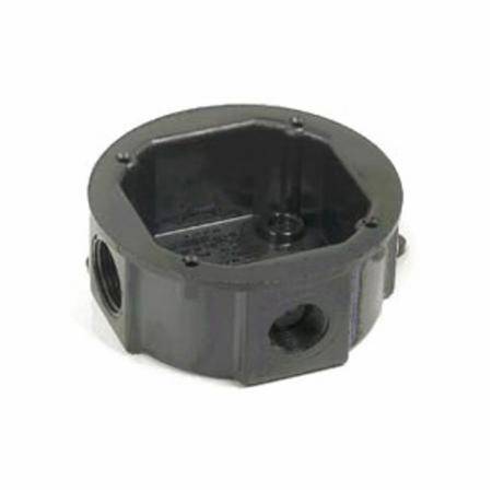 1/2 and 3/4 Hub, Engineered Products Company 15045 Lighting Ceiling Junction Box, Phenolic Plastic, 4-Hub