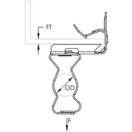 1" Rigid/EMT Pentair 16M24 CADDY® Conduit/Pipe to Flange Clip