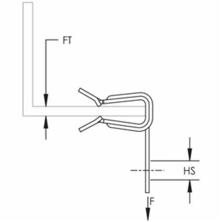 1/8 to 1/4" Flange Pentair 4H24 CADDY® Flange Clip