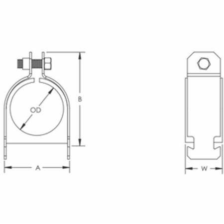 5/8" Pentair CCC0075 CADDY® Pipe Strut Clamp