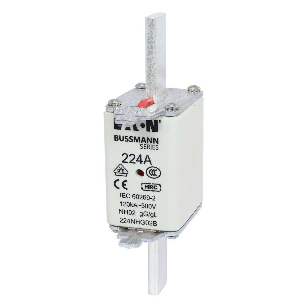 Edison 100NHG02B Fuse Link With Metal Gripping Lug, 500 VAC, 100 A