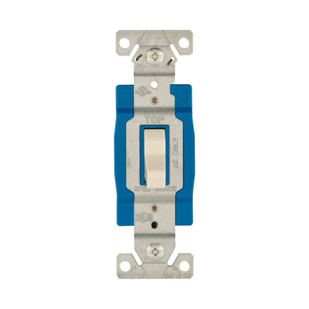 EATON Arrow Hart® 1201LA 1200 Construction Grade Toggle Switch, 120/277 V, 15 A, 1/2 hp Power Rating