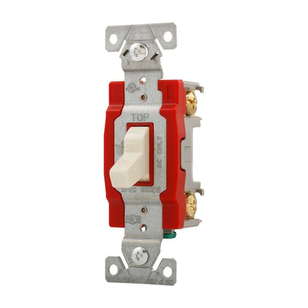 EATON Arrow Hart® 1221LA 1220 Construction Grade Toggle Switch, 120/277 V, 20 A, 1 hp Power Rating