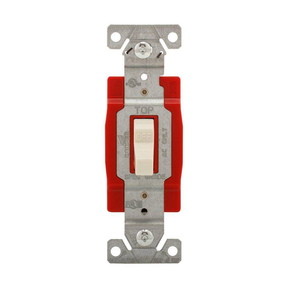 EATON Arrow Hart® 1221LA 1220 Construction Grade Toggle Switch, 120/277 V, 20 A, 1 hp Power Rating