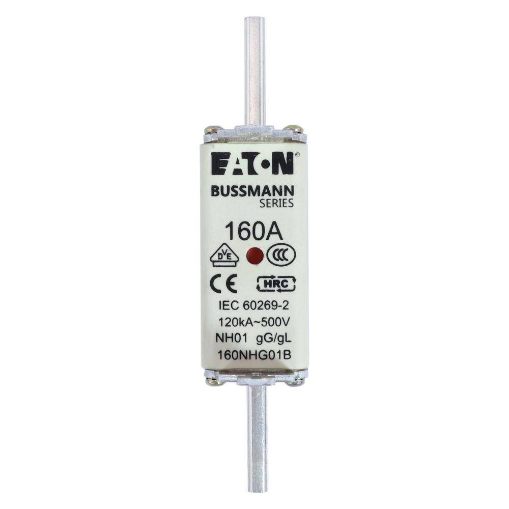 Edison Bussmann 160NHG01B NH Fuse Link, 500 VAC, 160 A, For Use With Class C gG/gL Fuse, Ceramic