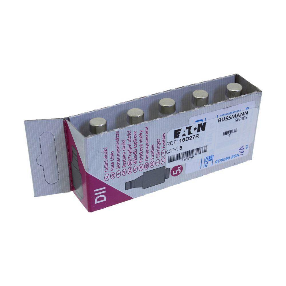 Edison 16D27R Fast Acting Fuse, 16 A, 500 VAC, 50 kA Interrupt