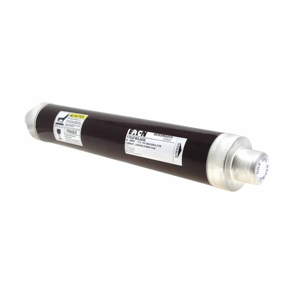 EATON 175GFMSJ65E Bussmann High Voltage Fuse, 17.5 kV, 65 A, For Use With 600 A Square D HVLCC and HVL switches