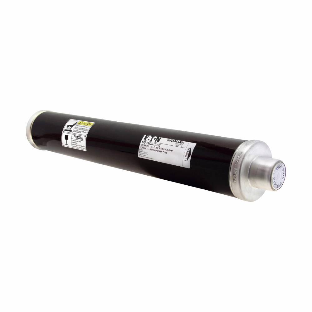 EATON 175GXQSJ125E Bussmann High Voltage Fuse, 17.5 kV, 125 A, For Use With 600 A Square D HVLCC and HVL switches