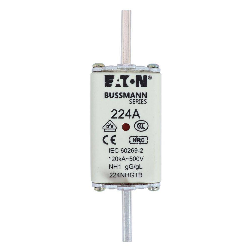 Edison Bussmann 224NHG1B NH Fuse Link, 500 VAC, 224 A, For Use With Class C gG/gL Fuse, Ceramic