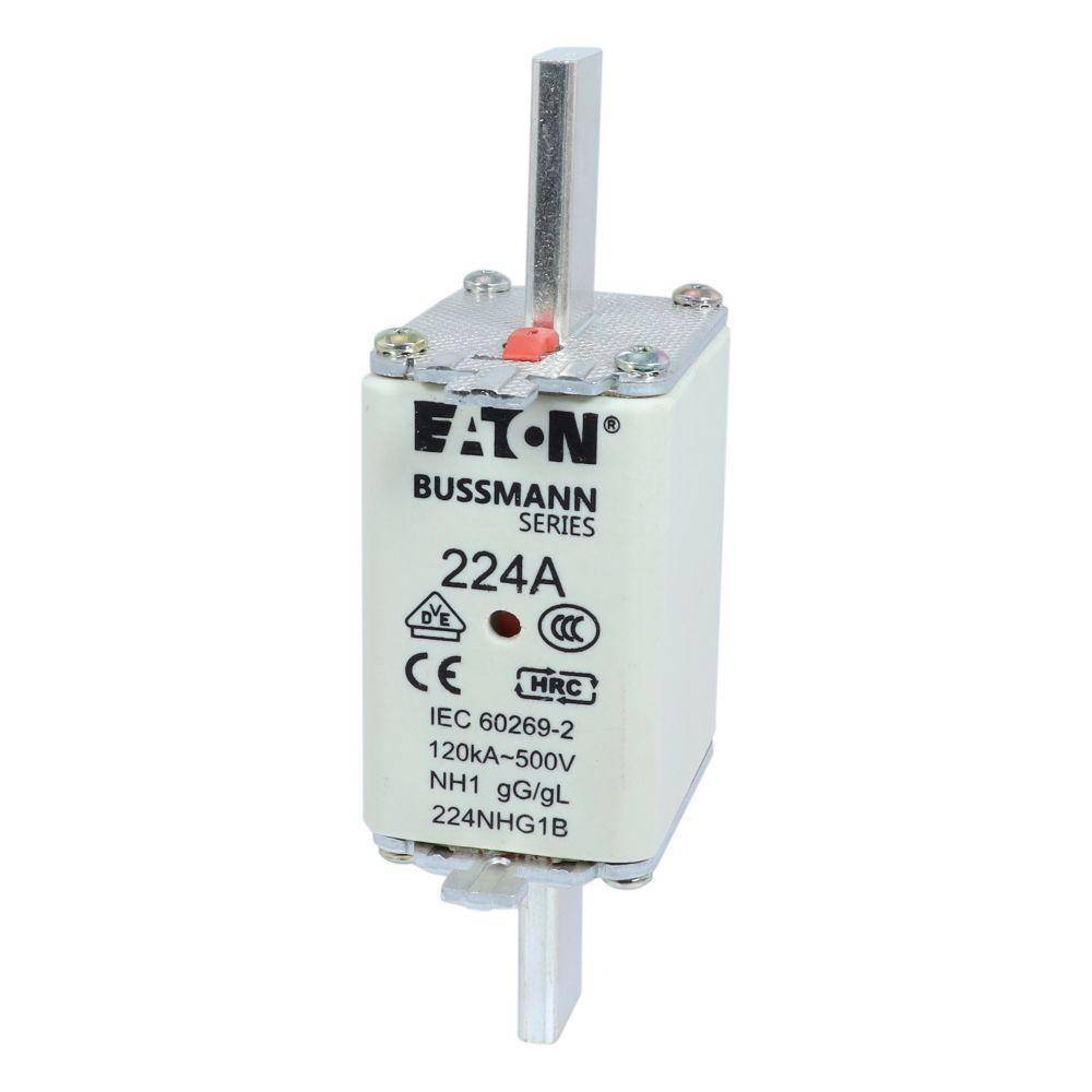 Edison Bussmann 224NHG1B NH Fuse Link, 500 VAC, 224 A, For Use With Class C gG/gL Fuse, Ceramic