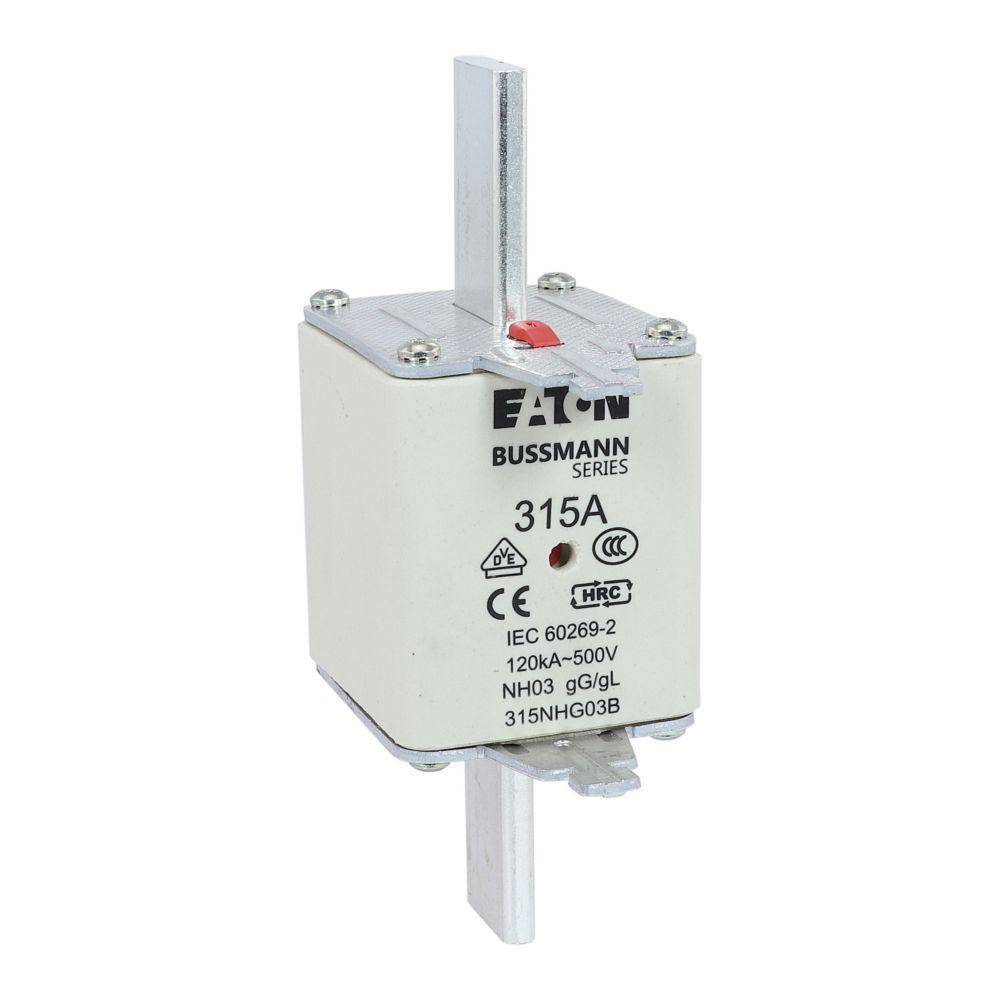 Edison 315NHG03B Fuse Link With Metal Gripping Lug, 500 VAC, 315 A