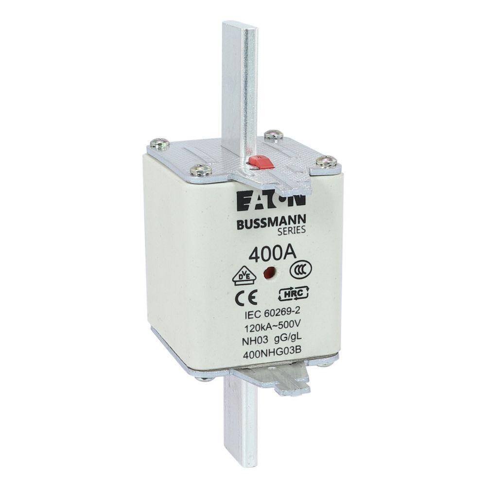 Edison 400NHG03B Fuse Link With Metal Gripping Lug, 500 VAC, 400 A