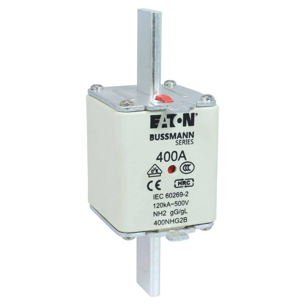 Edison 400NHG2B Fuse Link With Metal Gripping Lug, 500 VAC, 400 A