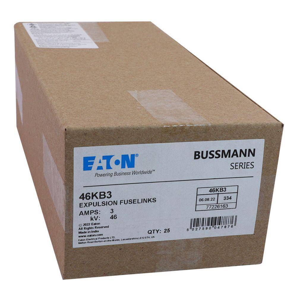 EATON 46KB3 Medium Voltage Expulsion Fuse, 46 kV, 3 A