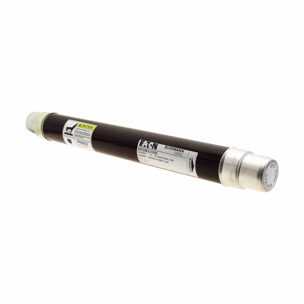 EATON 55GDMSJ100E Bussmann High Voltage Fuse, 5.5 kV, 100 A, For Use With 600 A Square D HVLCC and HVL switches